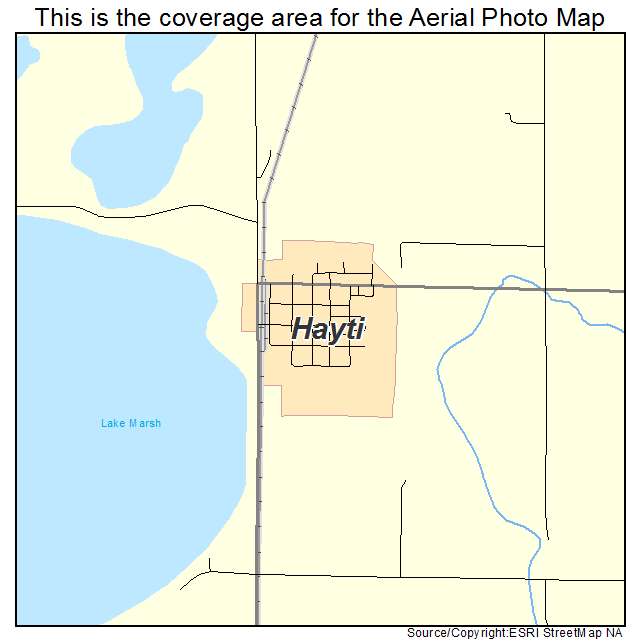 Hayti, SD location map 