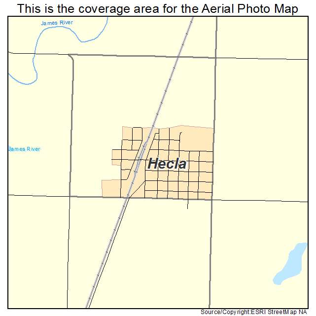 Hecla, SD location map 