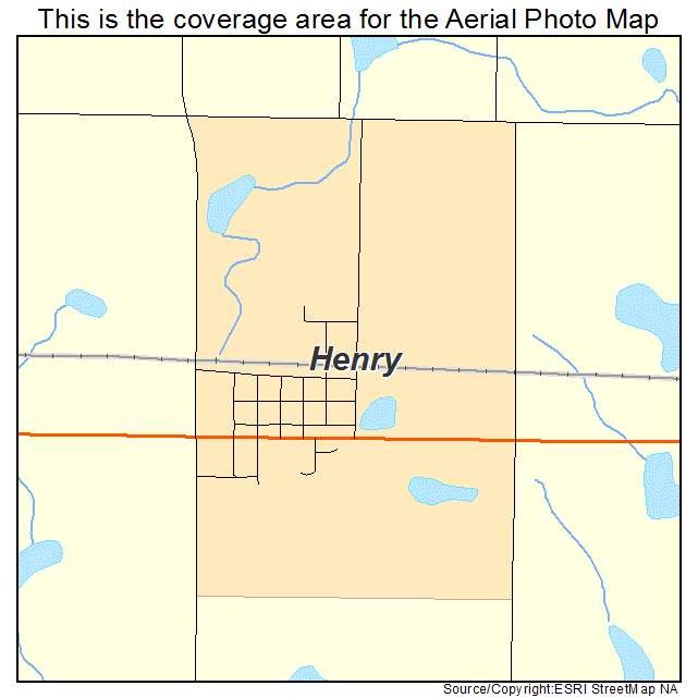 Henry, SD location map 