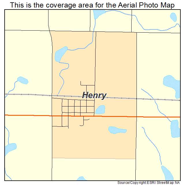 Henry, SD location map 