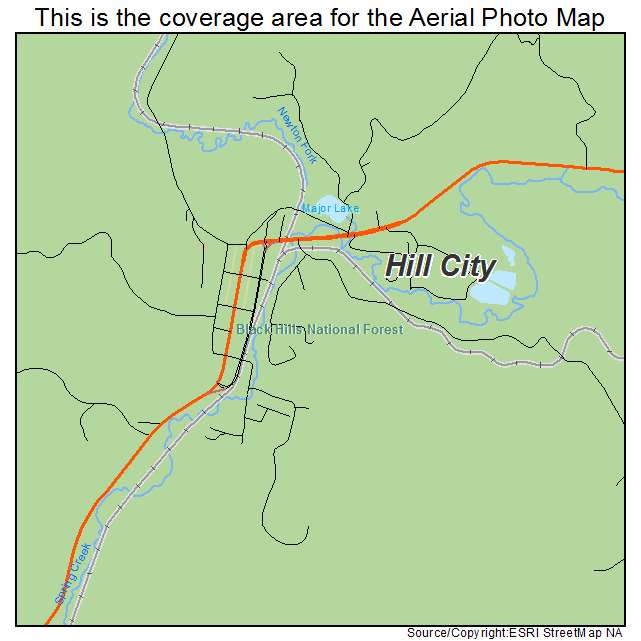 Hill City, SD location map 