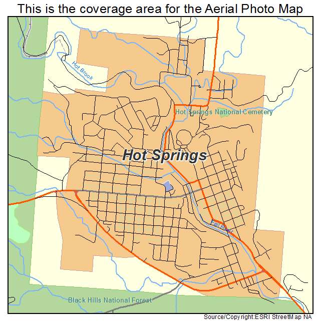 Hot Springs, SD location map 