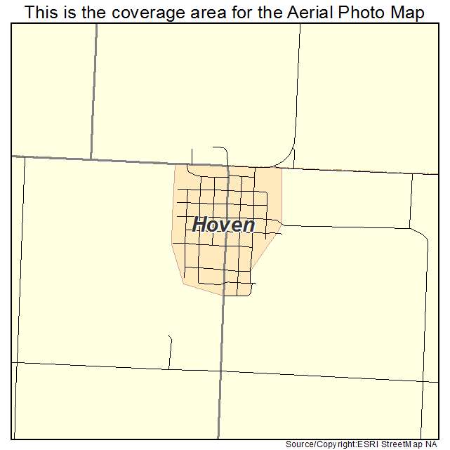 Hoven, SD location map 