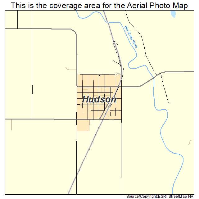Hudson, SD location map 