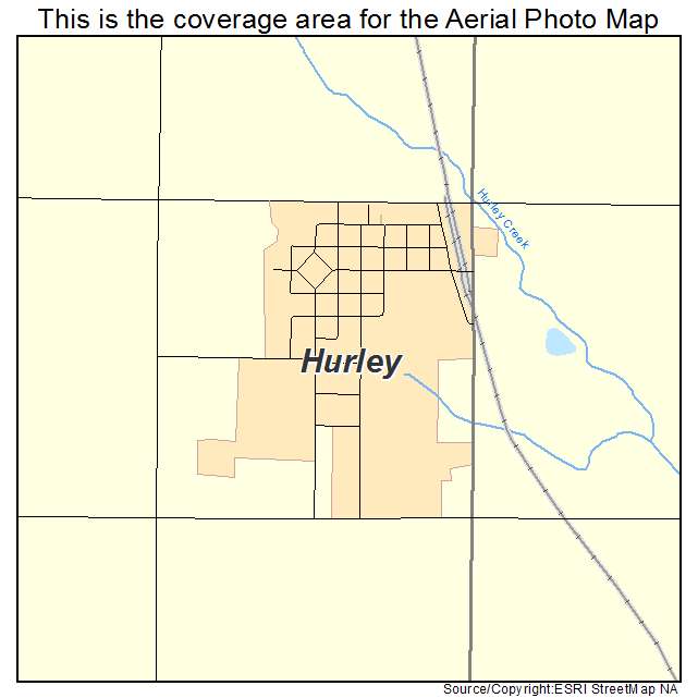 Hurley, SD location map 