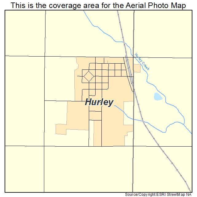 Hurley, SD location map 
