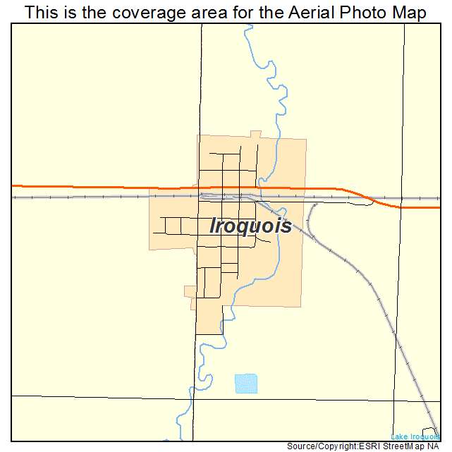 Iroquois, SD location map 