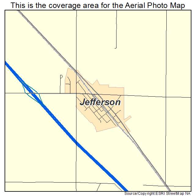 Jefferson, SD location map 