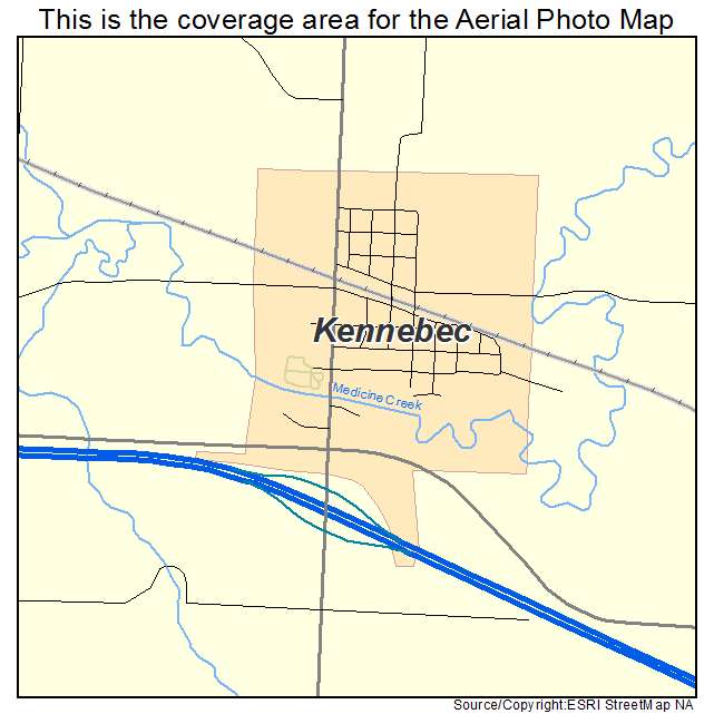 Kennebec, SD location map 