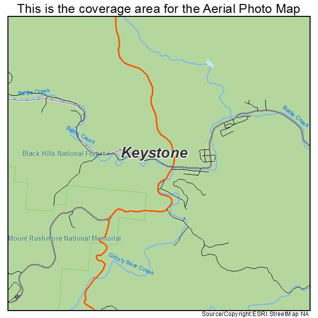 Keystone, SD location map 