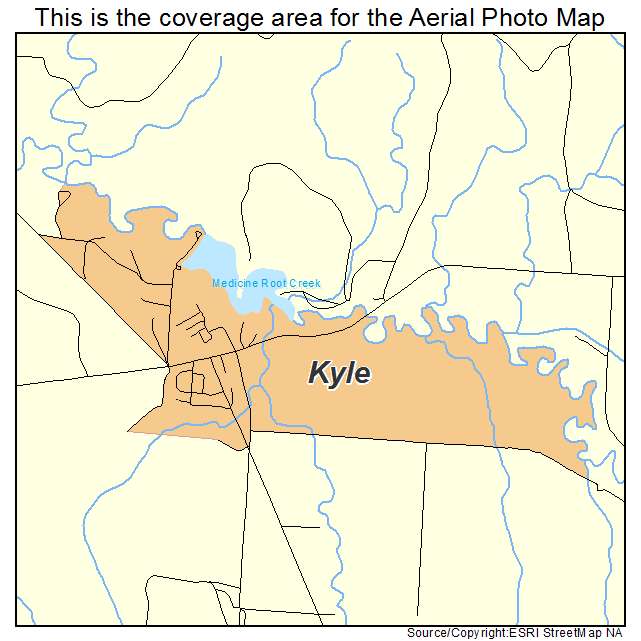 Kyle, SD location map 