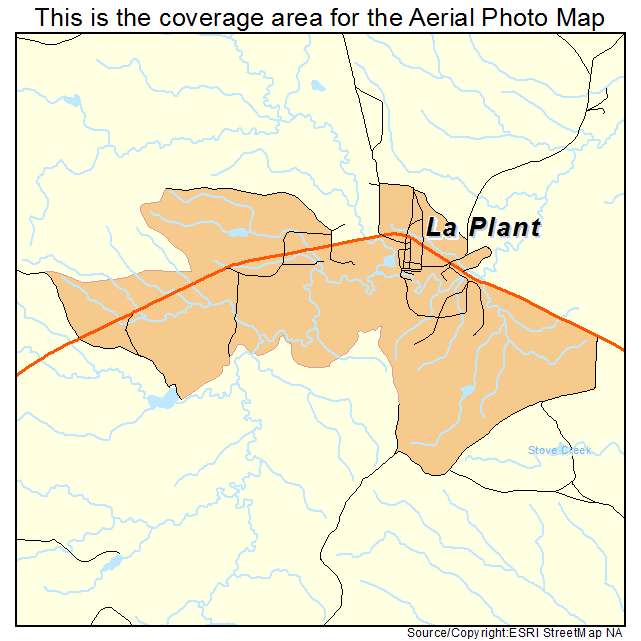 La Plant, SD location map 