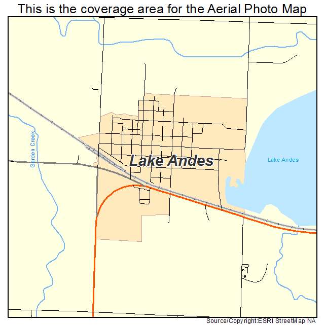 Lake Andes, SD location map 