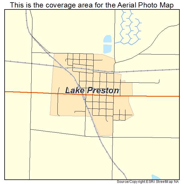 Lake Preston, SD location map 
