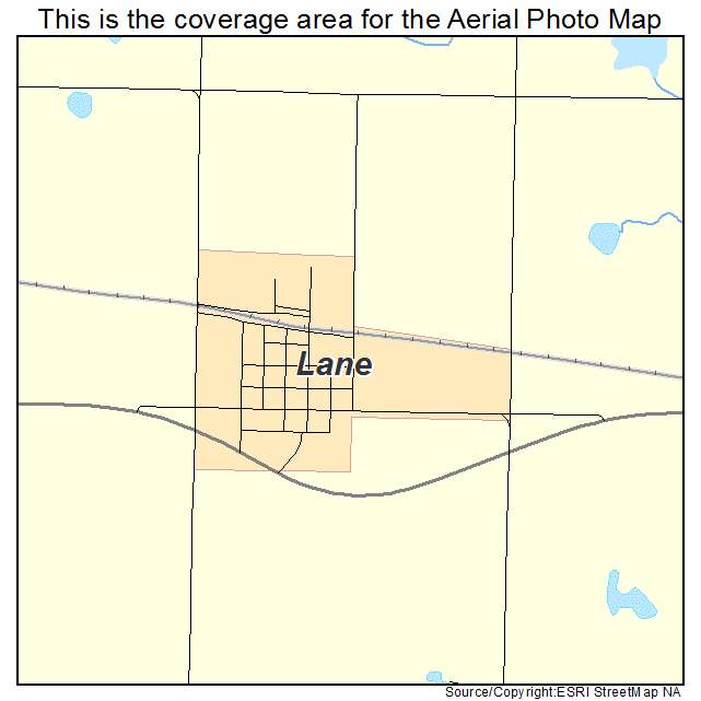 Lane, SD location map 