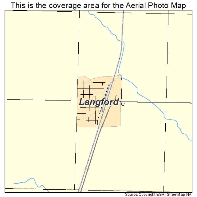 Langford, SD location map 