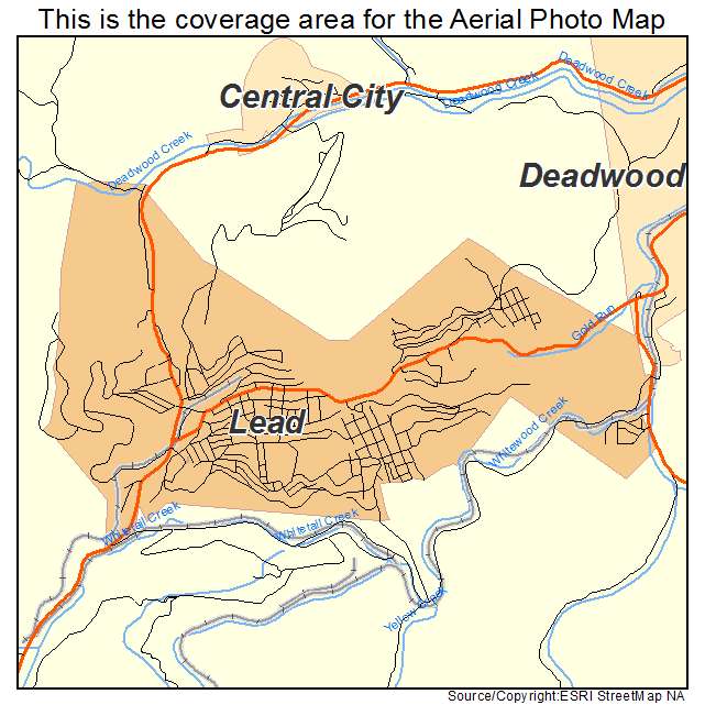 Lead, SD location map 