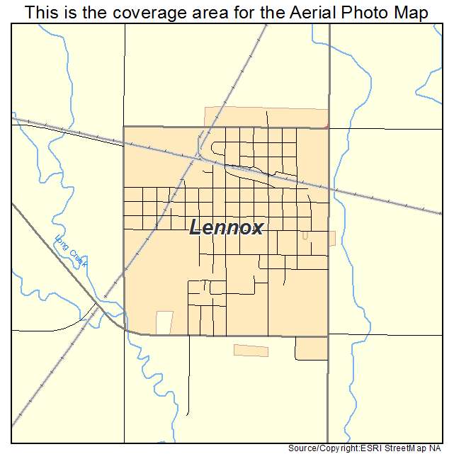 Lennox, SD location map 
