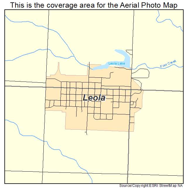 Leola, SD location map 