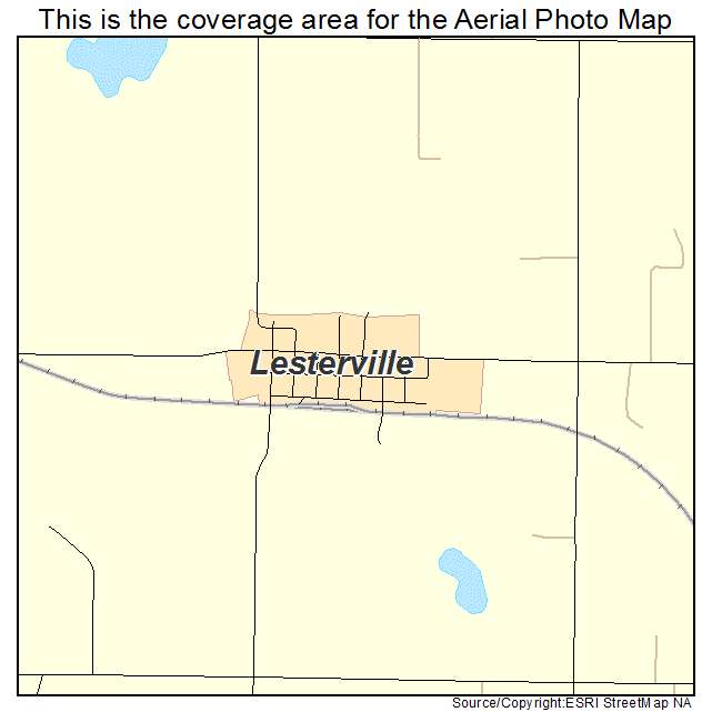 Lesterville, SD location map 
