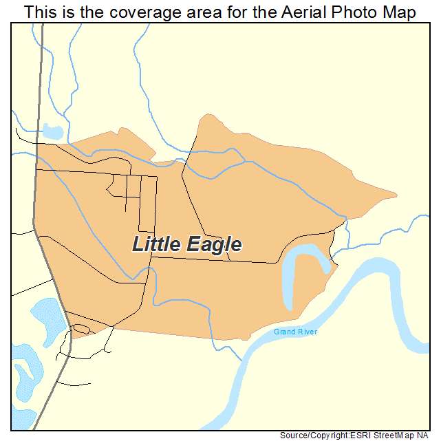 Little Eagle, SD location map 