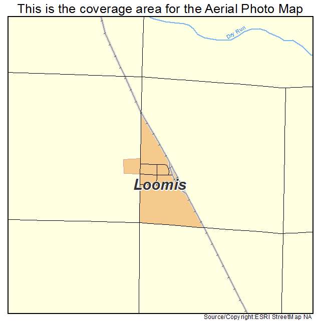 Loomis, SD location map 