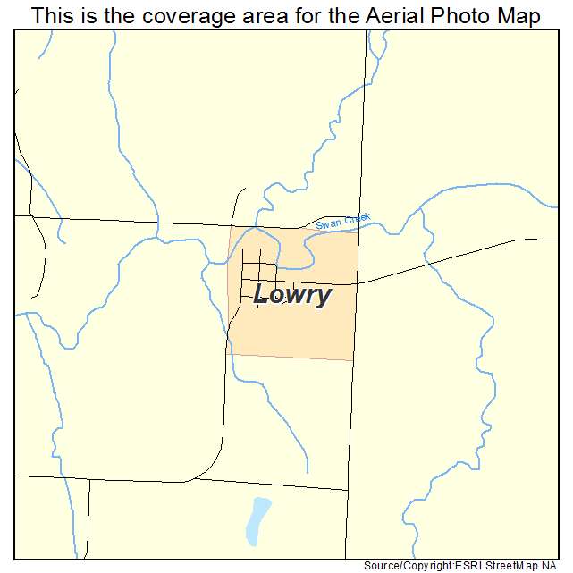 Lowry, SD location map 