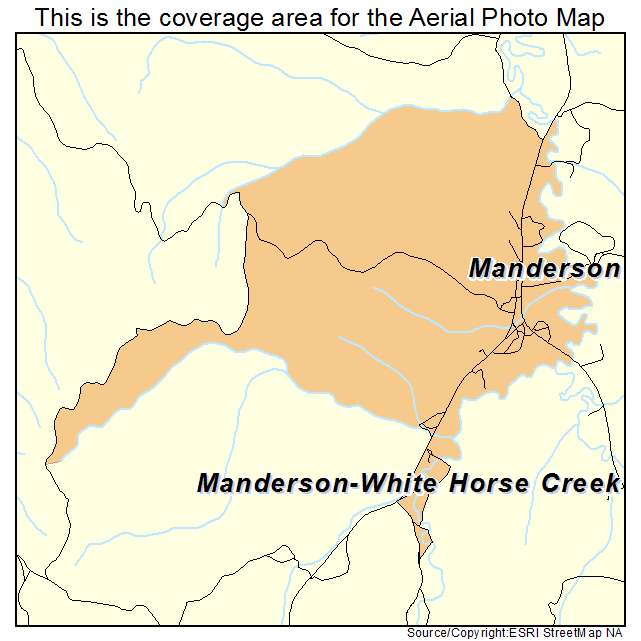 Manderson White Horse Creek, SD location map 
