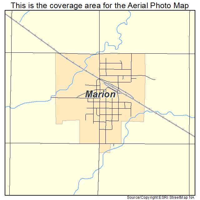 Marion, SD location map 