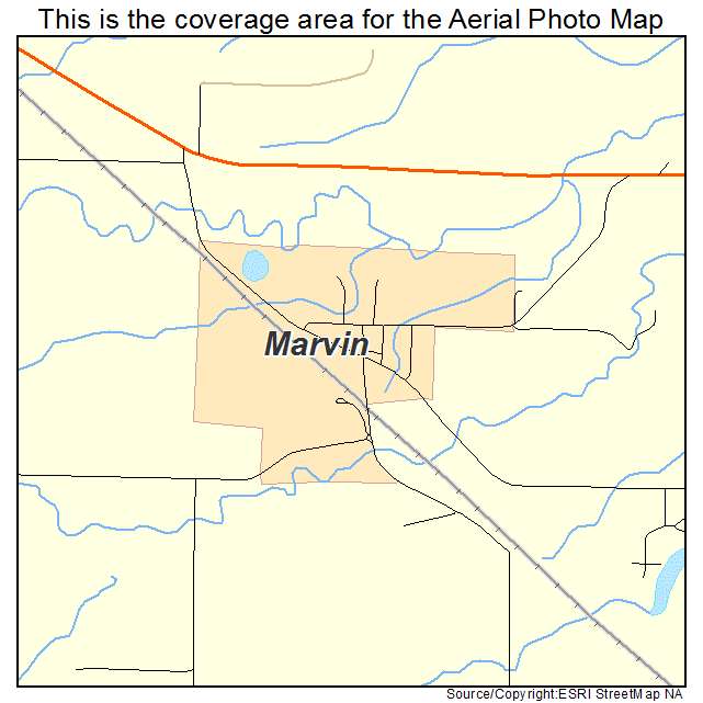 Marvin, SD location map 