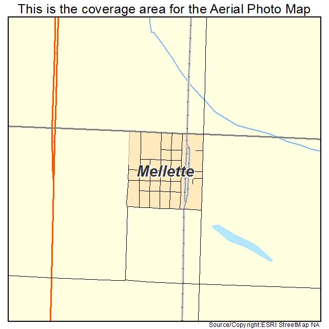 Mellette, SD location map 