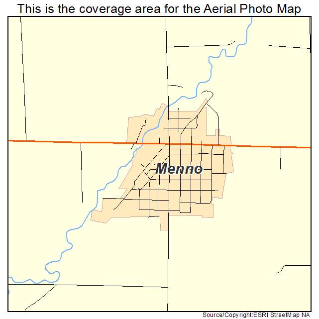 Menno, SD location map 