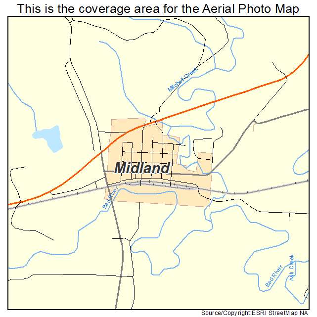 Midland, SD location map 