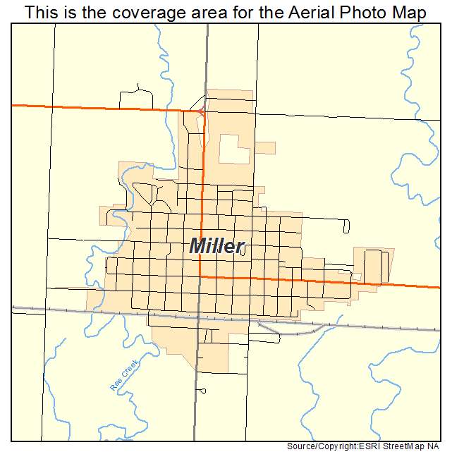 Miller, SD location map 