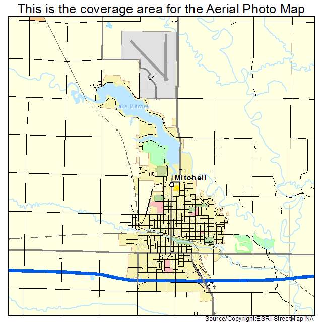 Mitchell, SD location map 