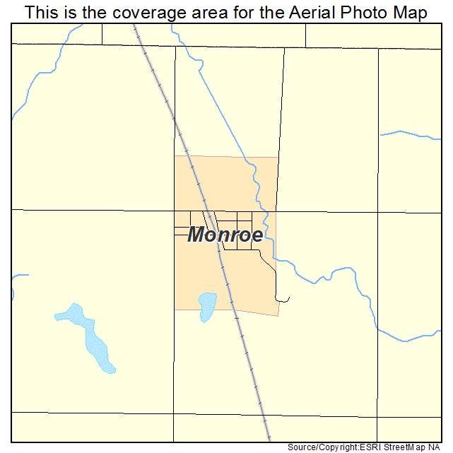 Monroe, SD location map 