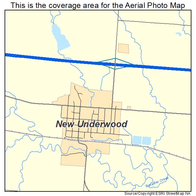 New Underwood, SD location map 