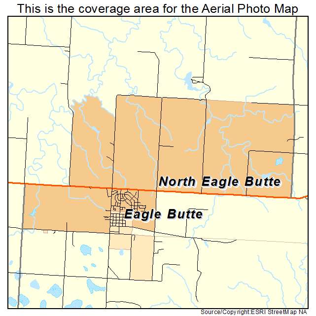 North Eagle Butte, SD location map 