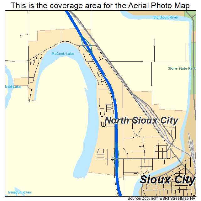 North Sioux City, SD location map 