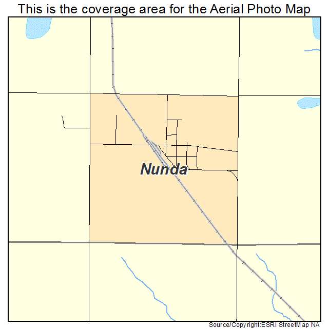 Nunda, SD location map 