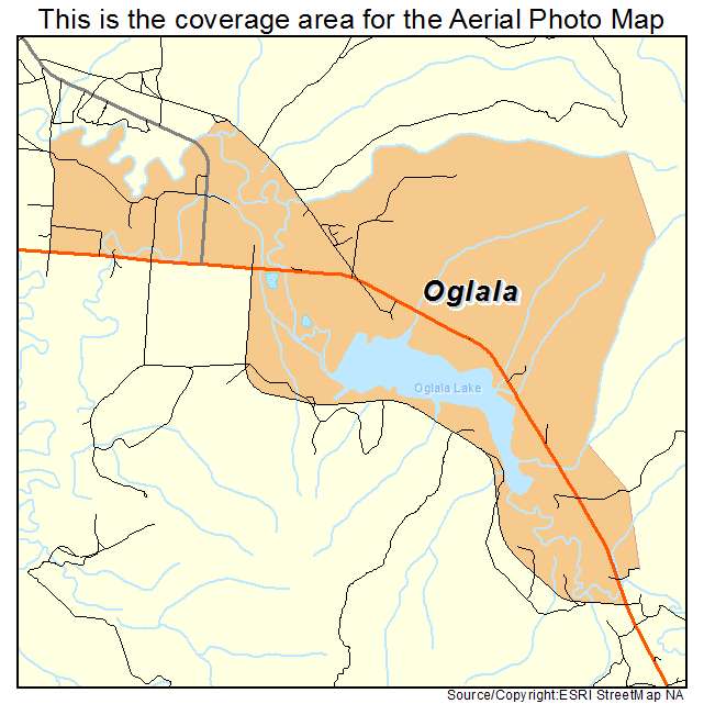 Oglala, SD location map 