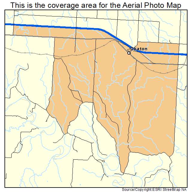 Okaton, SD location map 