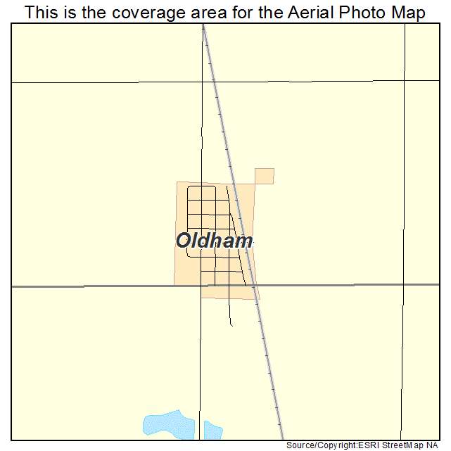 Oldham, SD location map 