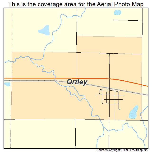 Ortley, SD location map 