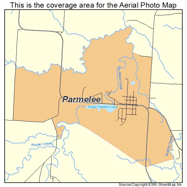 Parmelee, SD location map 