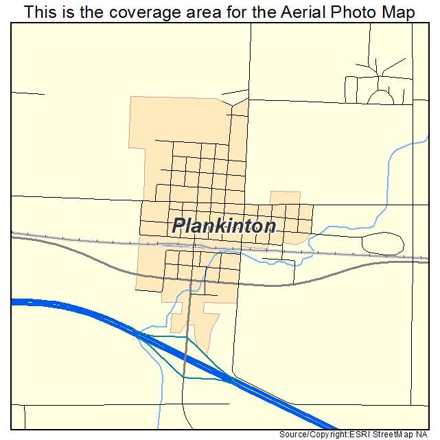 Plankinton, SD location map 