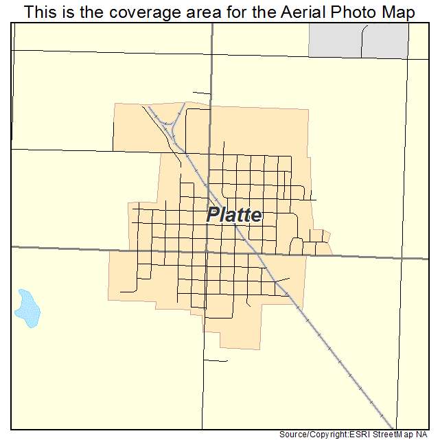Platte, SD location map 
