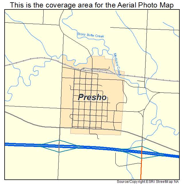 Presho, SD location map 