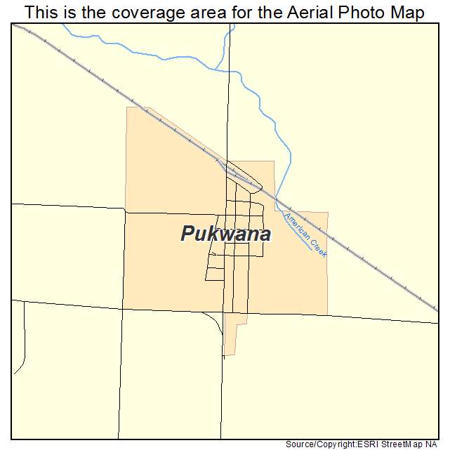 Pukwana, SD location map 