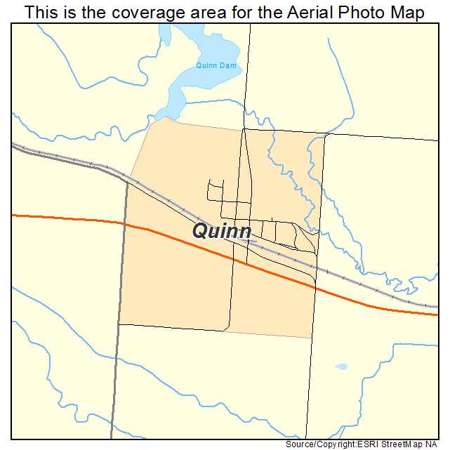 Quinn, SD location map 